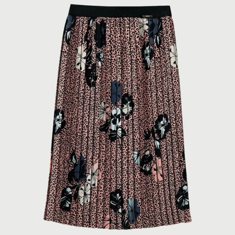 LIU JO MILANO Pleated Midi Skirt in Floral Print